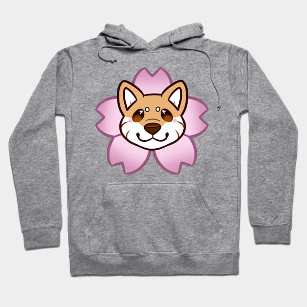 Sakura Shiba Inu - Orange Hoodie by leashonlife